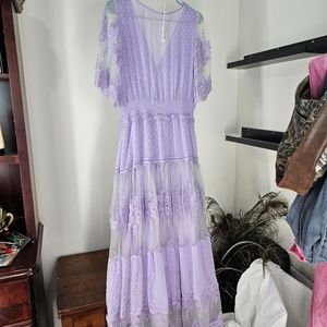 Gorgeous purple lace maxie dress size large